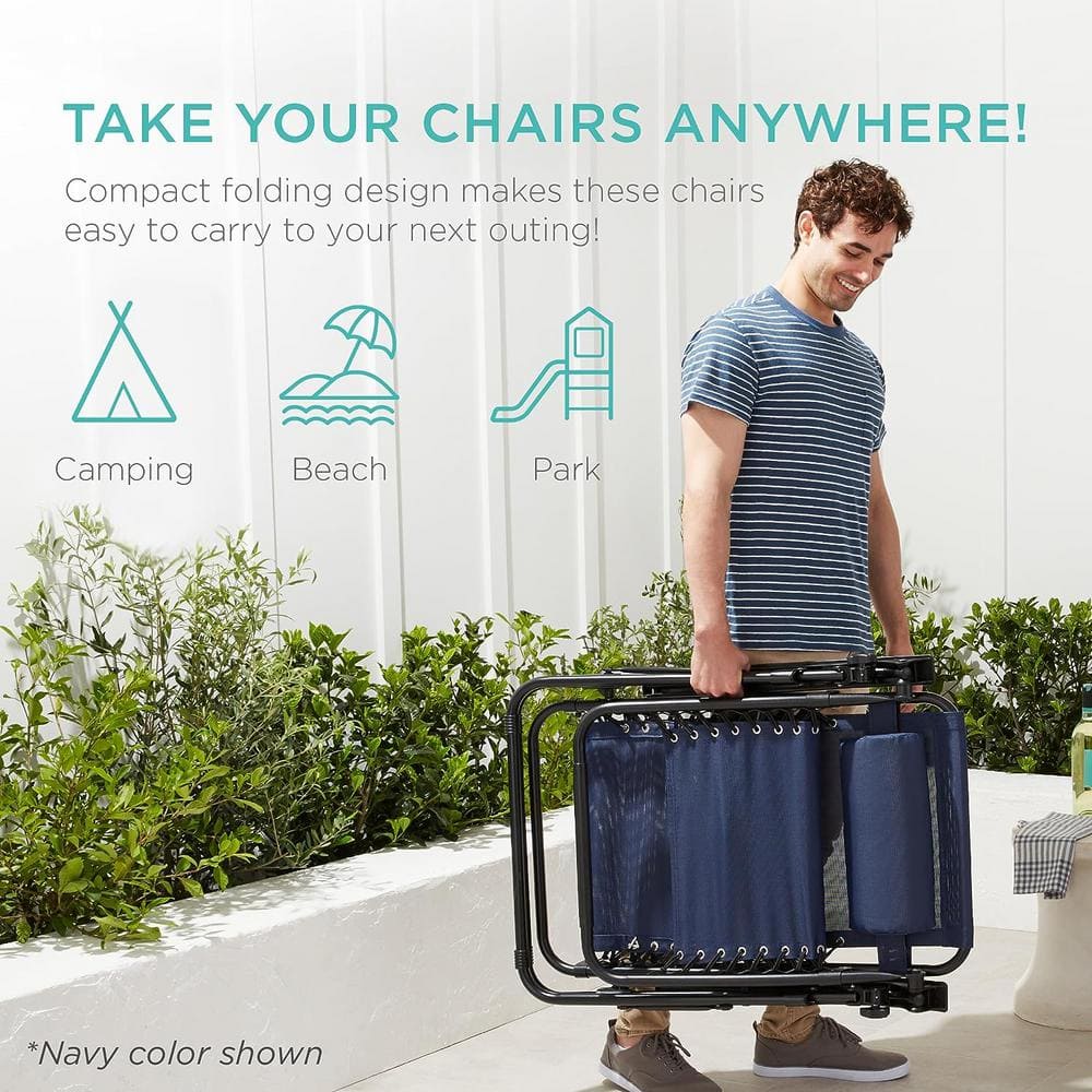 Ice Gray Adjustable Steel Zero Gravity Lounger Set with Cushions