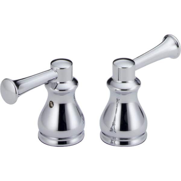 Delta Pair of Orleans Metal Lever Handles in Chrome for Bidets and 2-Handle Faucets
