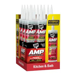 AMP Advanced Modified 9 oz. Crystal Clear Polymer Kitchen and Bathroom Sealant (12-Pack)