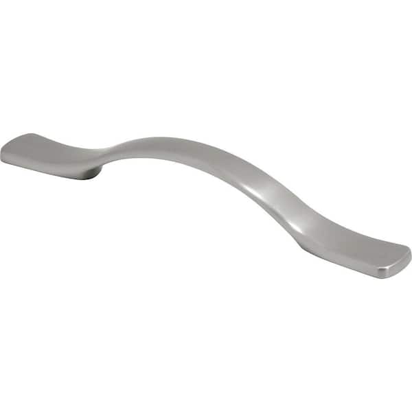 Euro-Contemporary 4 in. Center-to-Center Satin-Nickel Pull