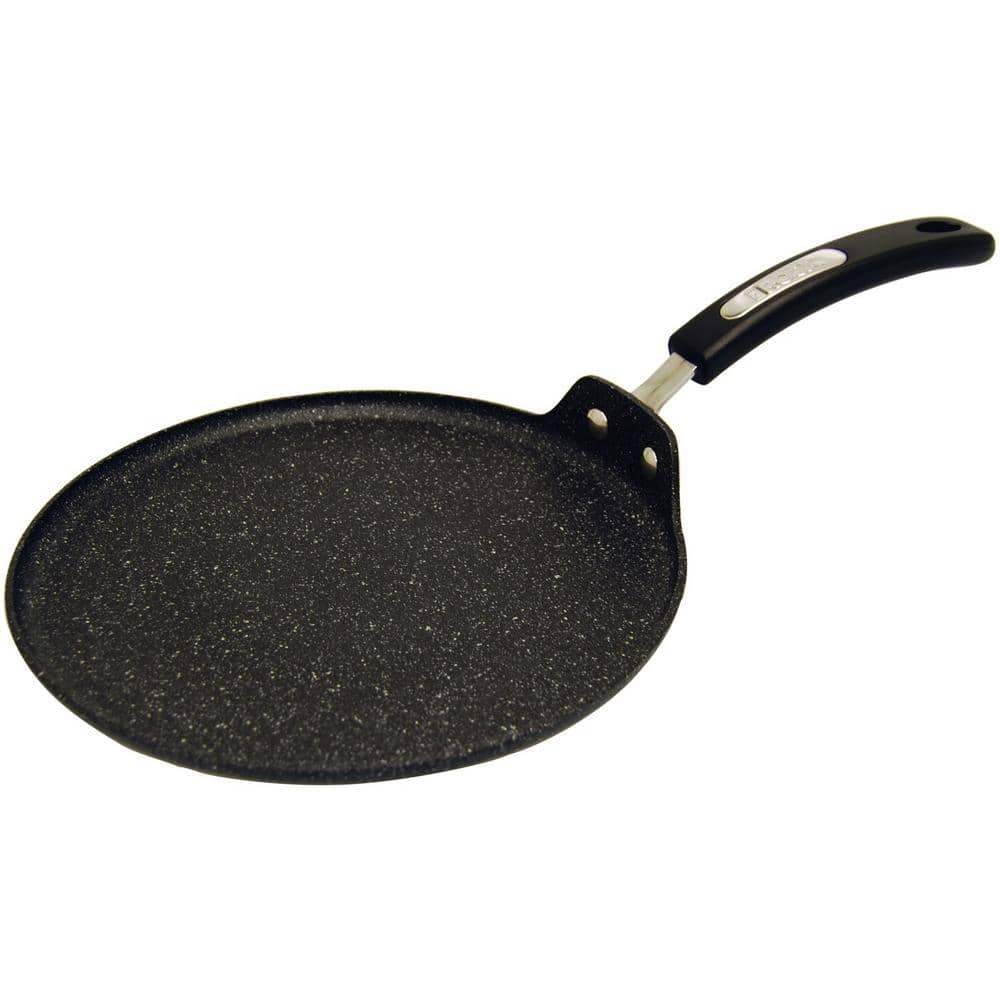 The Rock Skillet Set with Riveted Stainless Steel Handles for a Safe Grip &  Forged Aluminum Base for Optimal Heat Distribution, 3-Piece Set