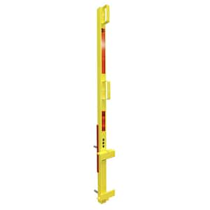 1 Unit Yellow OSHA Compliant Non-Penetrating Guardrail Clamp for Closed Edge Pan Stairs or Stringer Stairs