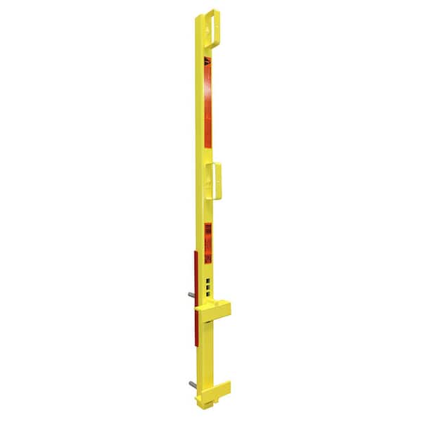 StringerShield 1 Unit Yellow OSHA Compliant Non-Penetrating Guardrail Clamp for Closed Edge Pan Stairs or Stringer Stairs