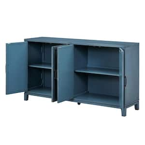 60 in. W x 16 in. D x 34.1 in. H Bathroom Blue Linen Cabinet