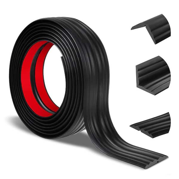 1.6 in. x 40 ft. Black Wall Corner Protector Peel, Stick Corner Trim, Wall Edge Guard Self Adhesive Moulding Trim