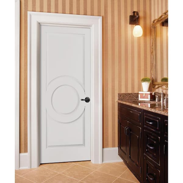 Carved C3140 Smooth 3-Panel Primed MDF Interior Door Slab