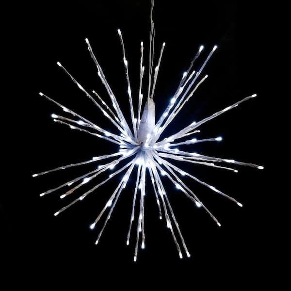 HOLIDYNAMICS HOLIDAY LIGHTING SOLUTIONS 16 in. Pure White LED Christmas Spritzer