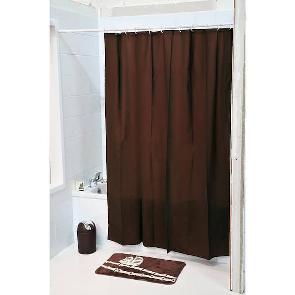 Brown Bath Shower Curtain 1101160, What Material Are Shower Curtain Liners Made Of Gel