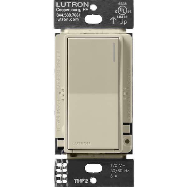 Lutron Sunnata Switch, for 6A Lighting or 3A 1/10 HP Motor, Single Pole/Multi Location, Clay (ST-6ANS-CY)