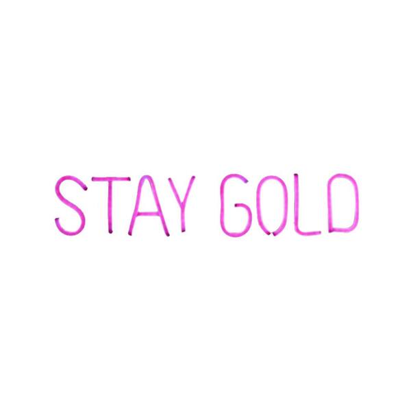 Unbranded Stay Gold Plug-In LED Neon Lighted Wall Art Sign