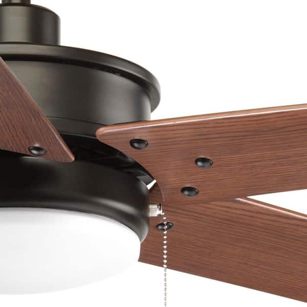 Whirl 60 in. Indoor/Outdoor Integrated LED Antique Bronze Transitional Ceiling Fan with Remote for Patio or Porch