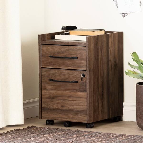 2-Drawer Narrow File Cabinet with Seat