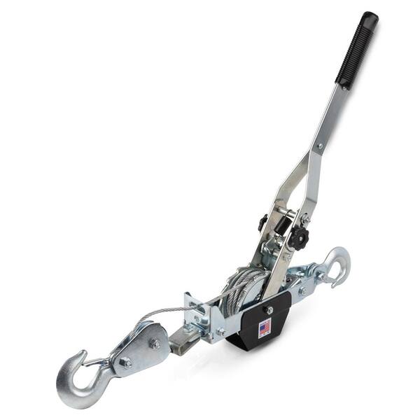 TUF-TUG Foldable, Double Line, 3,000 lbs. Come Along Cable Puller with Carrying Case, 6 ft. Reach