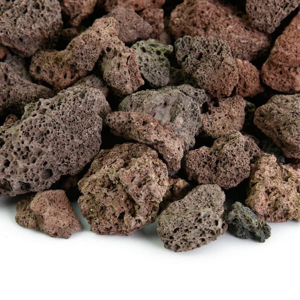 2"-4" 10 LBS SMOOTH TUMBLED LAVA STONES FOR GAS FIREPLACES/FIREPITS 