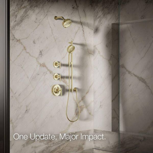 KOHLER Purist 3-Spray Patterns 2.5 GPM 5.5 in. Wall Mount Fixed
