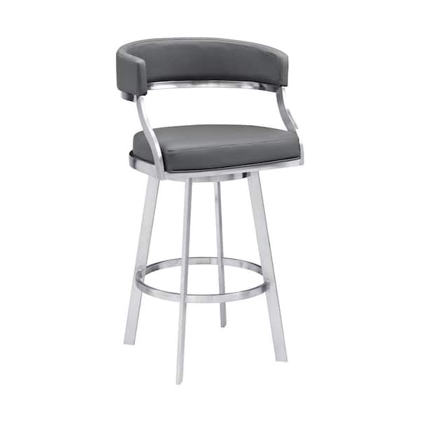 Armen Living Saturn Contemporary 26 In, Contemporary Counter Height Bar Stools