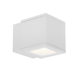 Rubix 1-Light White ENERGY STAR LED Indoor or Outdoor Wall Cylinder Light