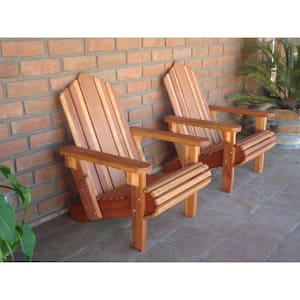Outdoor Super Deck Finished Redwood Adirondack Chair