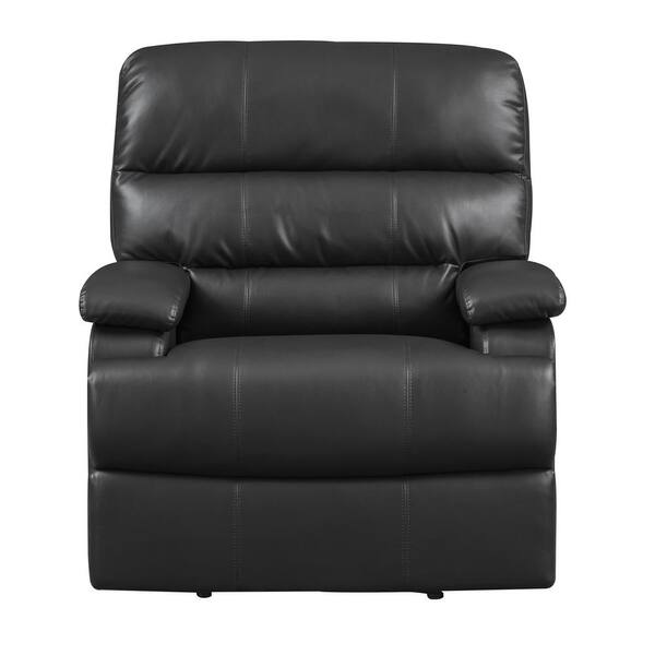 Relax A Lounger Raleigh Faux Leather Recliner Chair in  Black