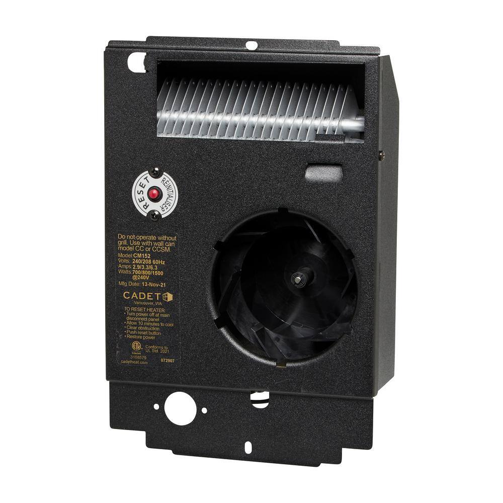 Cadet 208-volt 400/700/110/1,500/1,900W Com-Pak Max In-wall Fan-forced  Replacement Electric Heater Assembly CM198 - The Home Depot