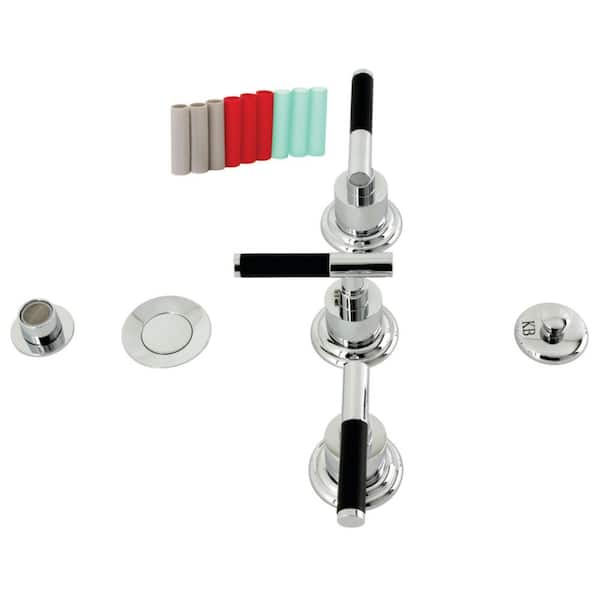 Kaiser 3-Handle Bidet Faucet with Brass Pop-Up Drain in Polished Chrome