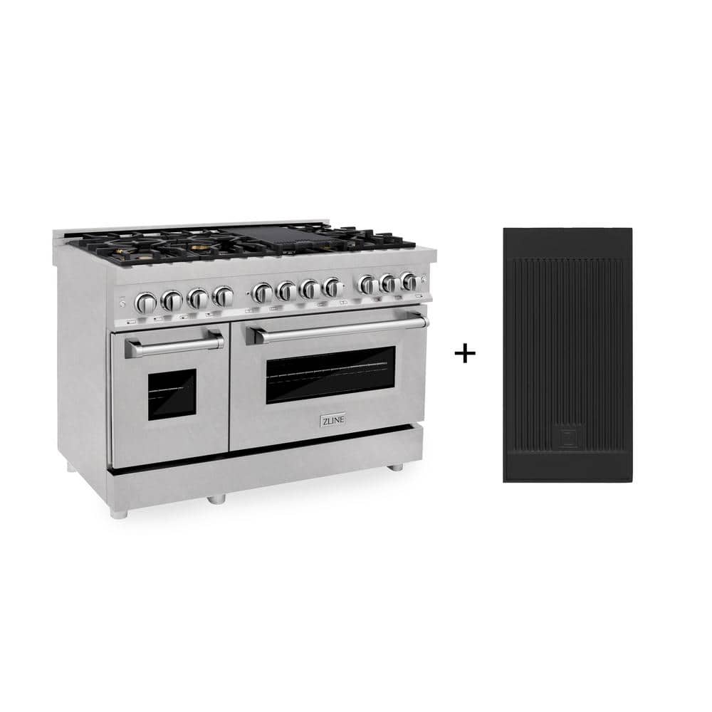 48 in. Legacy Dual Fuel Range with 6 Brass Burner Cooktop and 2 Electric Ovens in Satin Stainless Steel with Griddle price history on PriceWatchPro