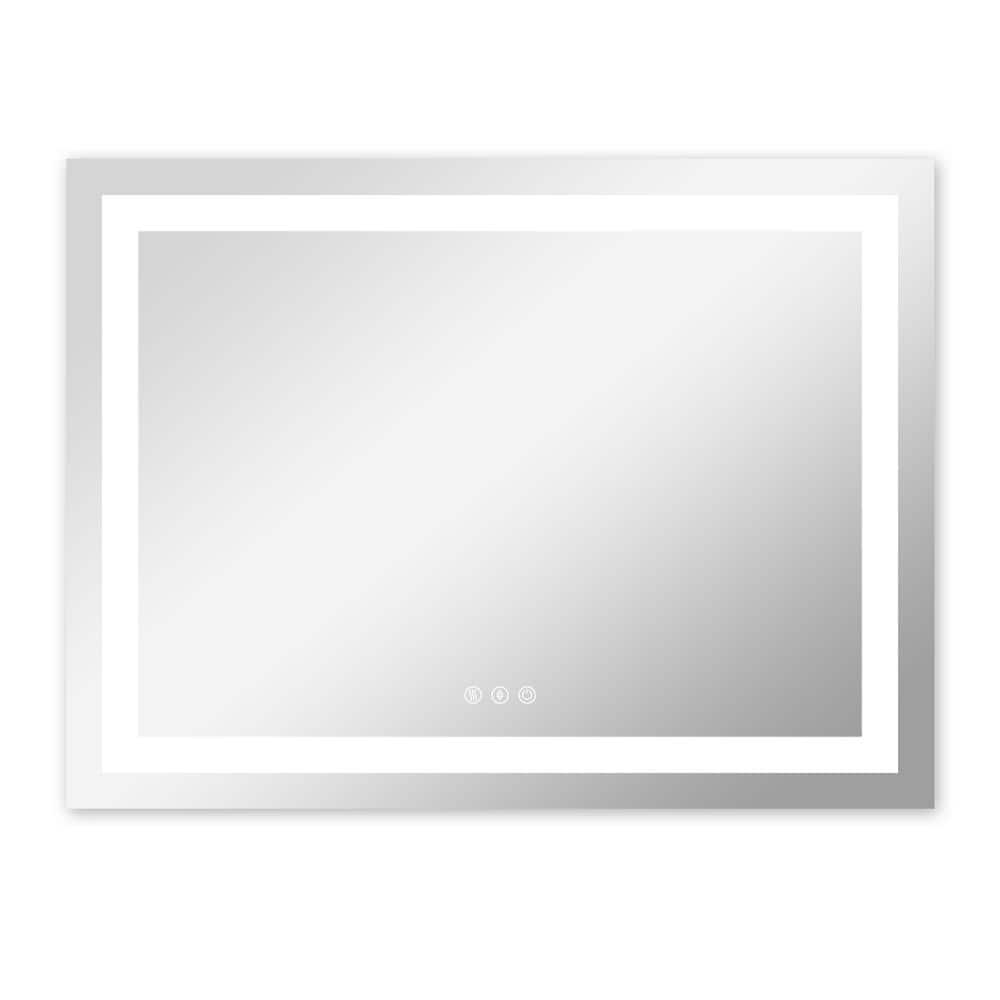 LED 48 in. W x 36 in. H Rectangular Frameless Anti-Fog Wall Bathroom Vanity