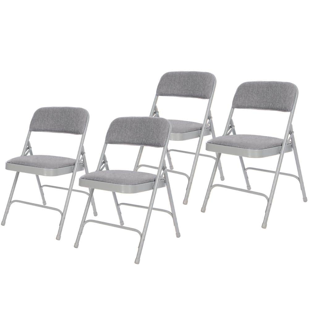 Bernadine Dining Folding Chair with Fabric Seat, Grey (Pack of 4) price history on PriceWatchPro