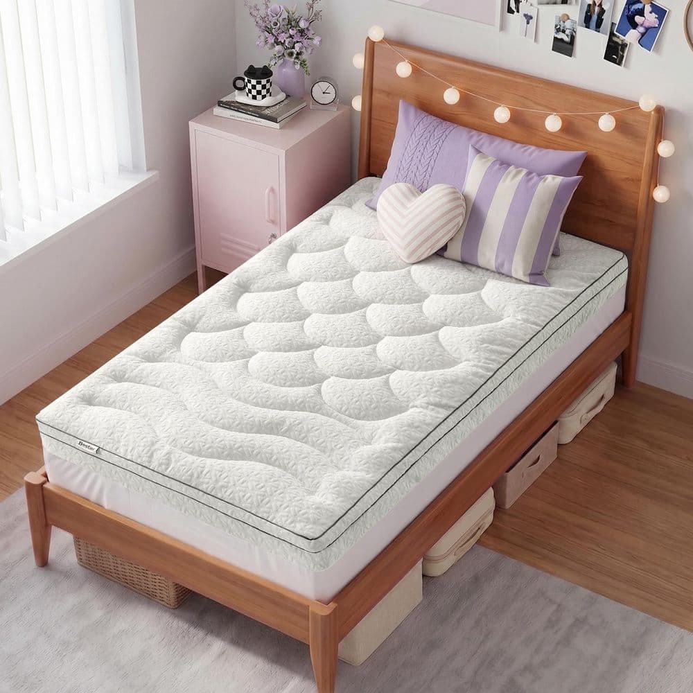 3 in. Twin XL Cooling Memory Foam Mattress Topper with Tencel Cover and Zoned Support