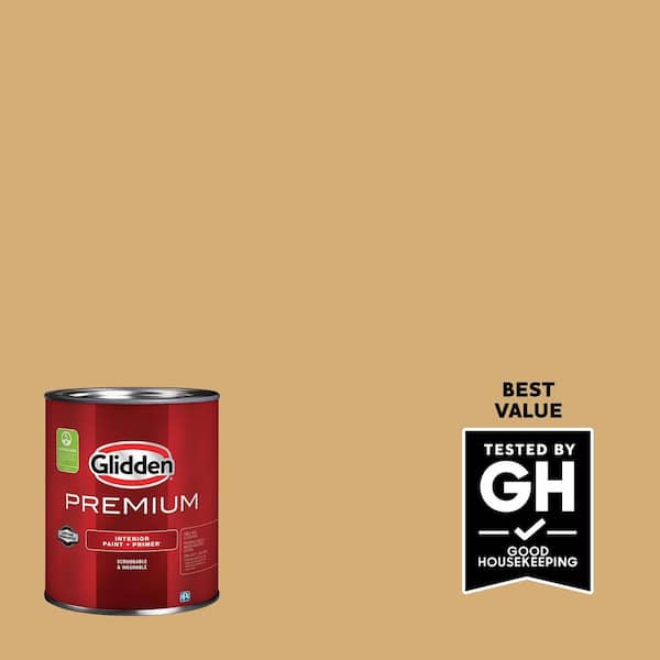 Glidden Premium 1 qt. PPG1090-4 Drops Of Honey Eggshell Interior Paint