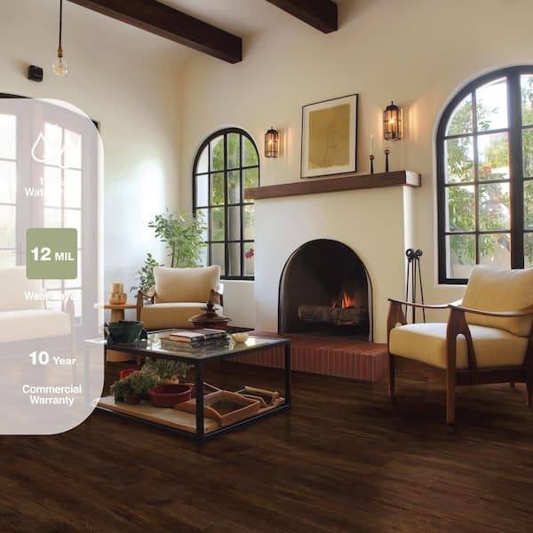 Bralton Oak 12 MIL x 7 in. W x 48 in. L Waterproof Click Lock Luxury Vinyl Plank Flooring (23.8 sq.ft. /Case)