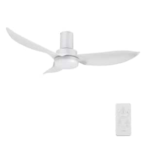 Nefyn 45 in. Color Changing Integrated LED Indoor Matte White 10-Speed DC Ceiling Fan with Light Kit and Remote Control