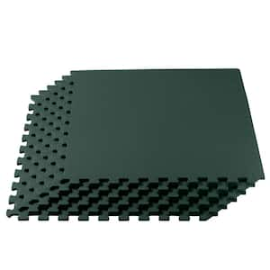 Hunter Green 24 in. W x 24 in. L x 1/2 in. Thick Multipurpose EVA Foam Exercise/Gym Tiles (6 Tiles/Pack) (24 sq. ft.)