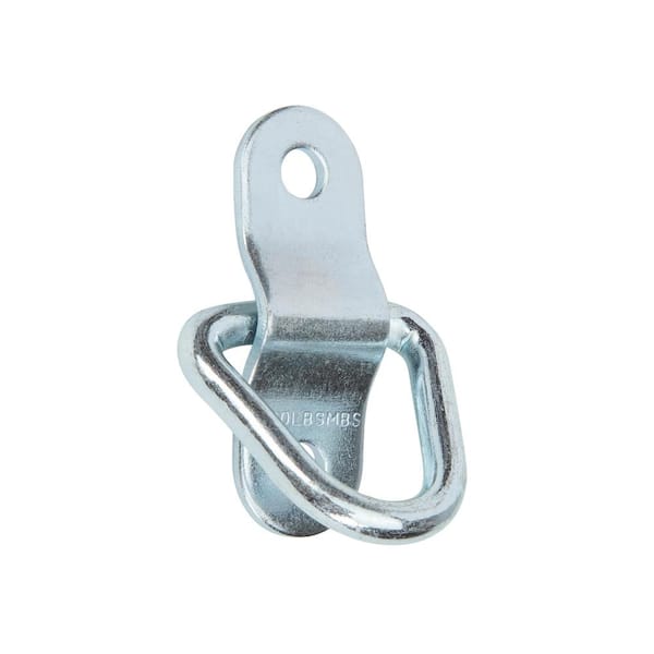 DC Cargo Mall Four 1/2 D Ring Tie-Down Anchors with Bolt-On Clip, Secure Cargo Tiedowns with Heavy Duty Silver Steel D-Rings