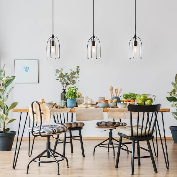 seeded glass dining room light