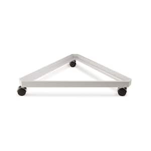 24 in. White Grid Panel Triangle Base