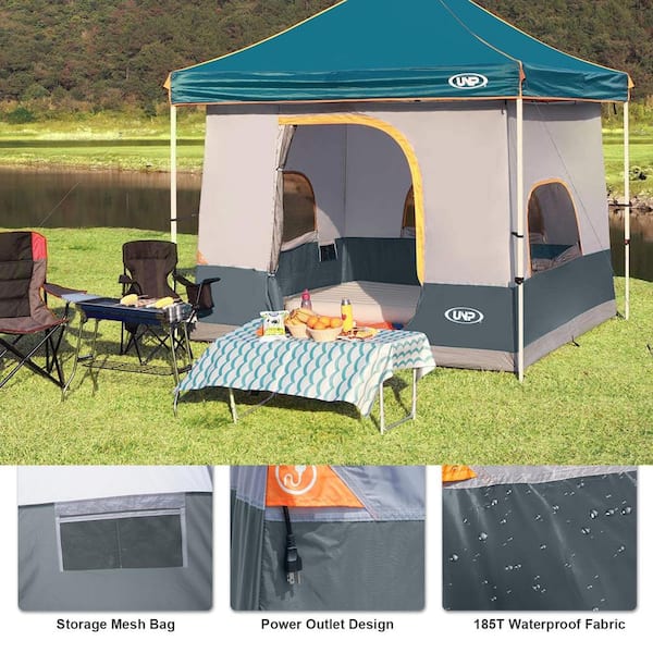 Sudzendf 10 ft. x 10 ft. Gray Pop Up Canopy Inner Tent with