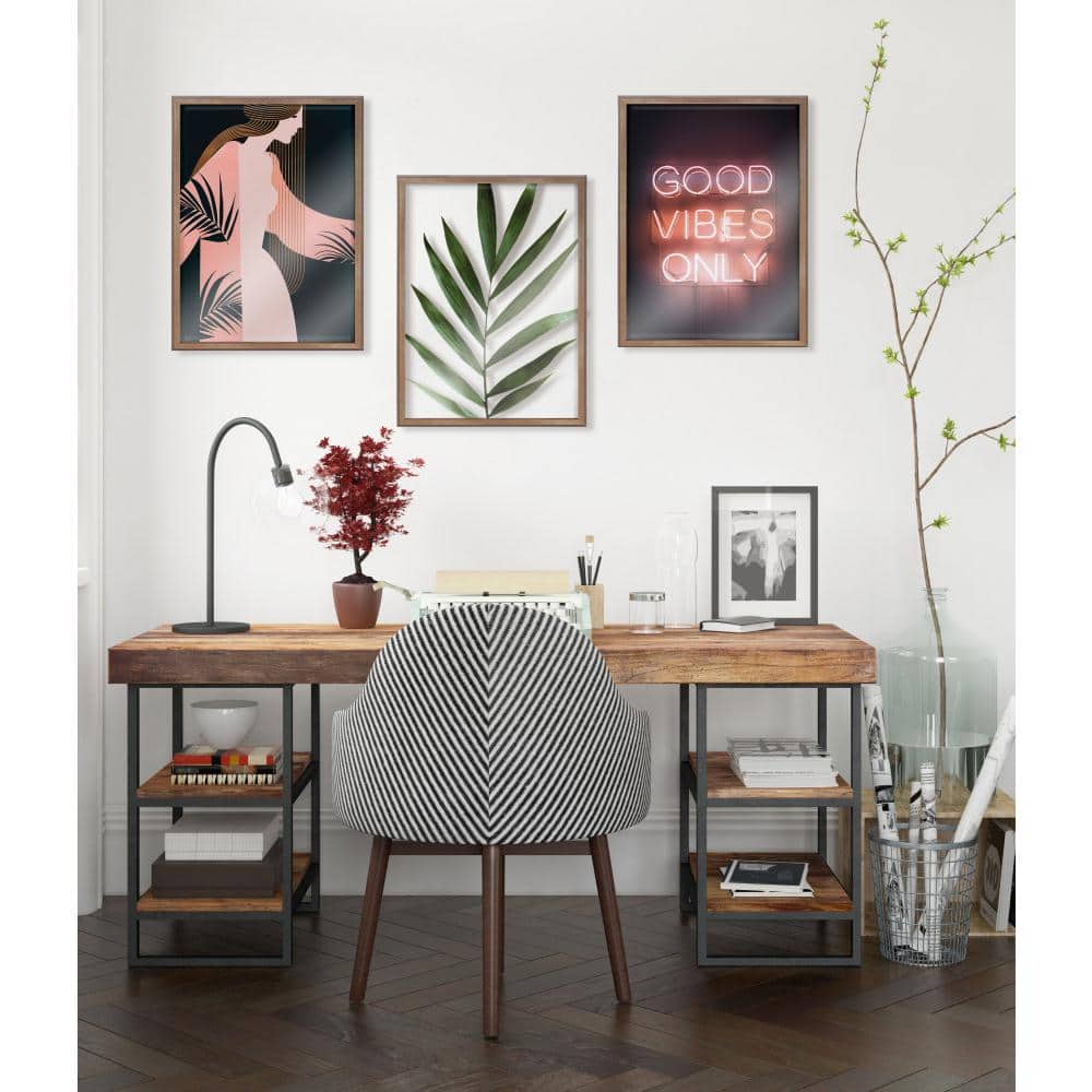 Gold Framed Botanical Nature Print Glass Wall Art 24x18