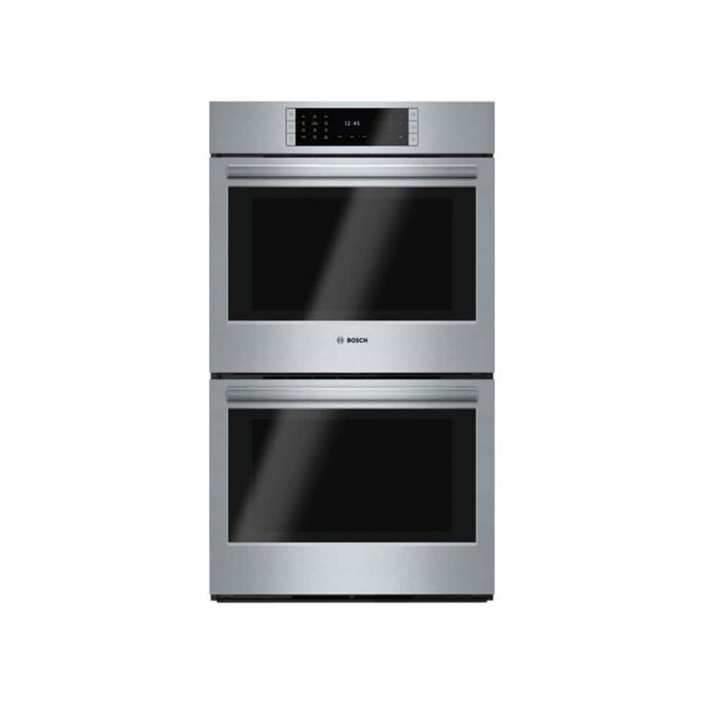 Bosch Benchmark Benchmark Series 30 in. Built-In Double Electric Convection Wall Oven with Fast Preheat, Self-Clean in Stainless Steel, Silver