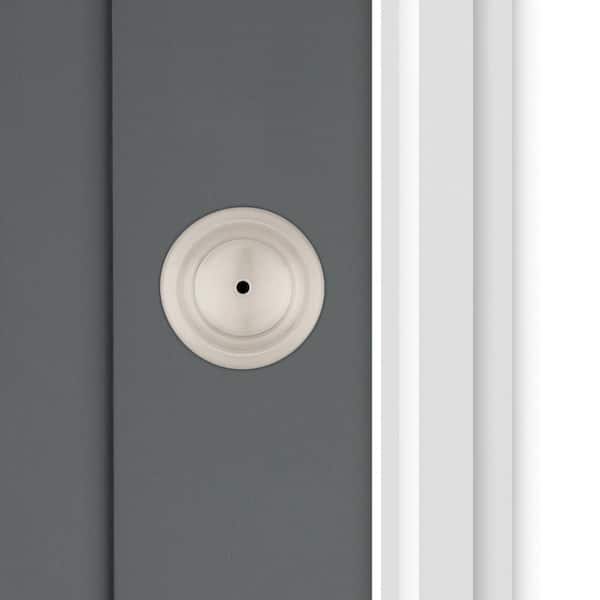 Kwikset - Cove Satin Nickel Privacy Door Knob with Lock for Bedroom or Bathroom featuring Microban Technology