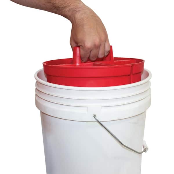 Reviews for BUCKET BOSS 10.375 in. 4-Compartment Bucket Super Stacker Small  Parts Organizer in Red