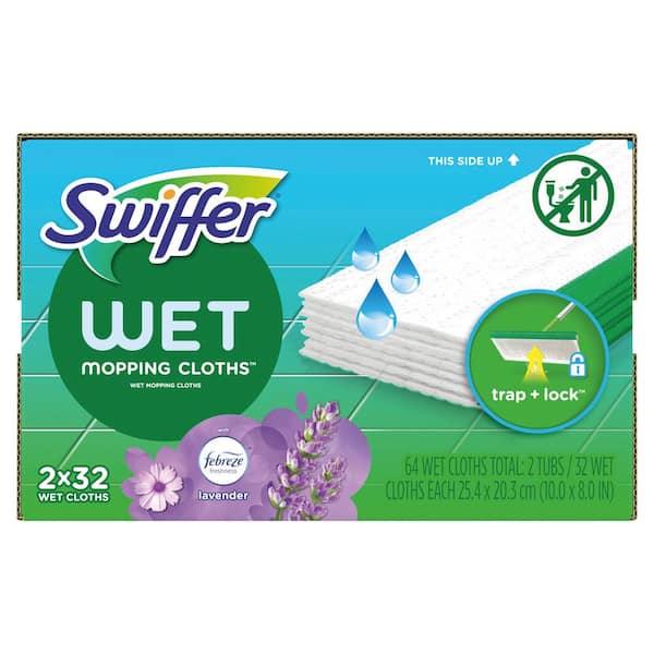 Swiffer Lavender Scent Wet Mopping Cloth Refills (32-Count, Multi-Pack ...