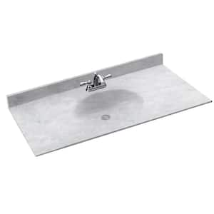 Chesapeake 43 in. W x 22.5 in. D Solid Surface Vanity Top with Sink in Ice