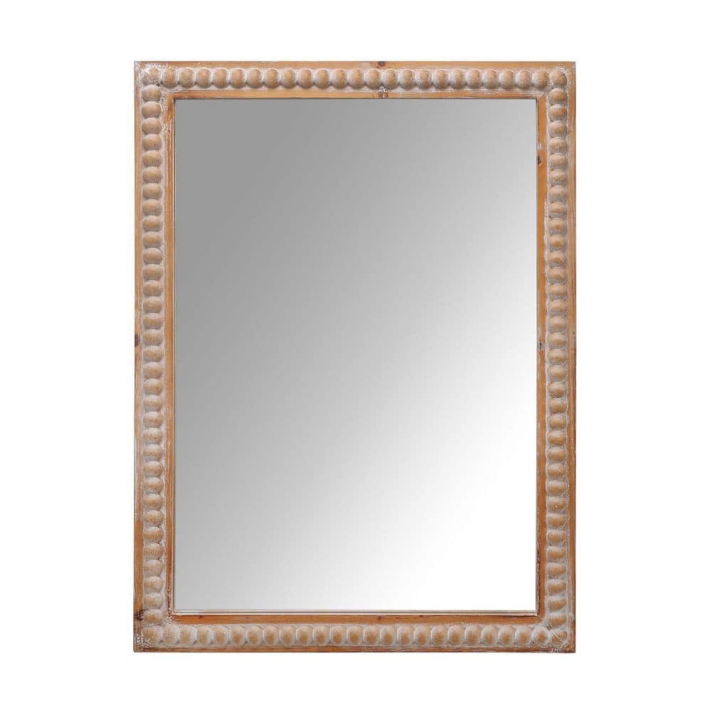 22 in. W x 30 in. H Farmhouse Rectangle Wood Framed Mirror Wall Mirror Vani