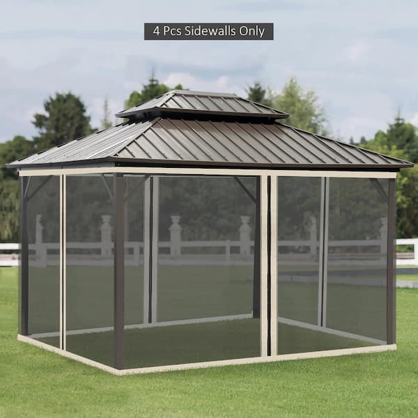 Outsunny Replacement Mesh Mosquito Netting Screen Walls for