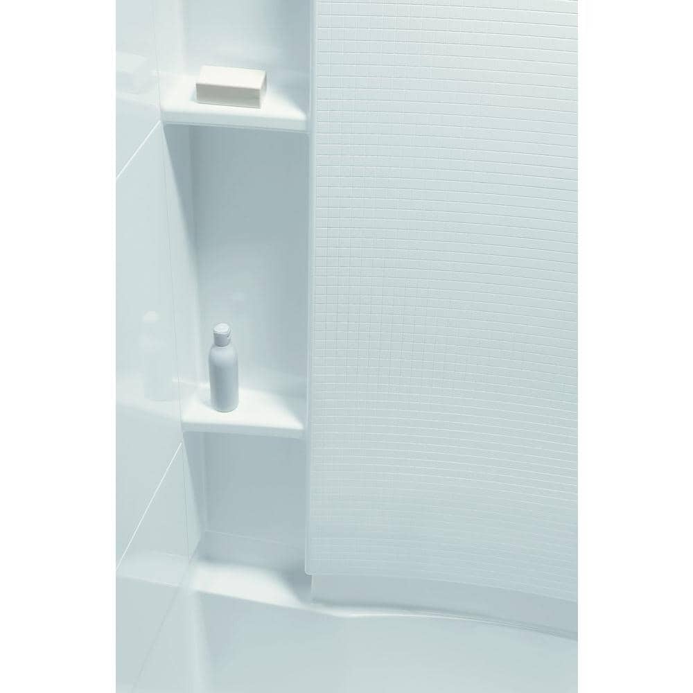 Sterling White Vikrell 60" x 36" Shower Kit with Seat