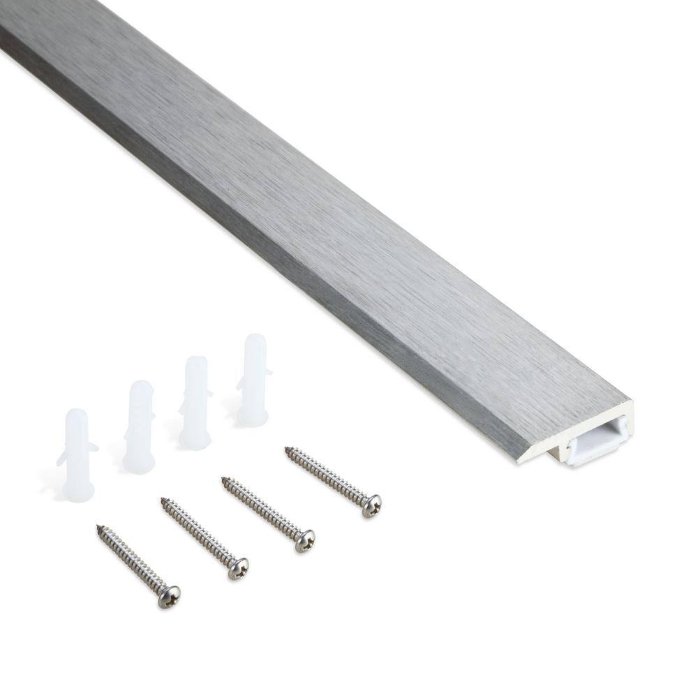 Buy ClipTrim Brushed Stainless Steel 8 ft. Aluminum SelfAdhesive Tile