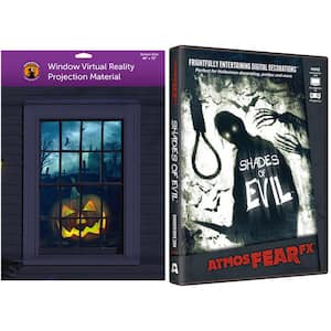 48 in. x 72 in. White Screen with Shades of Evil DVD