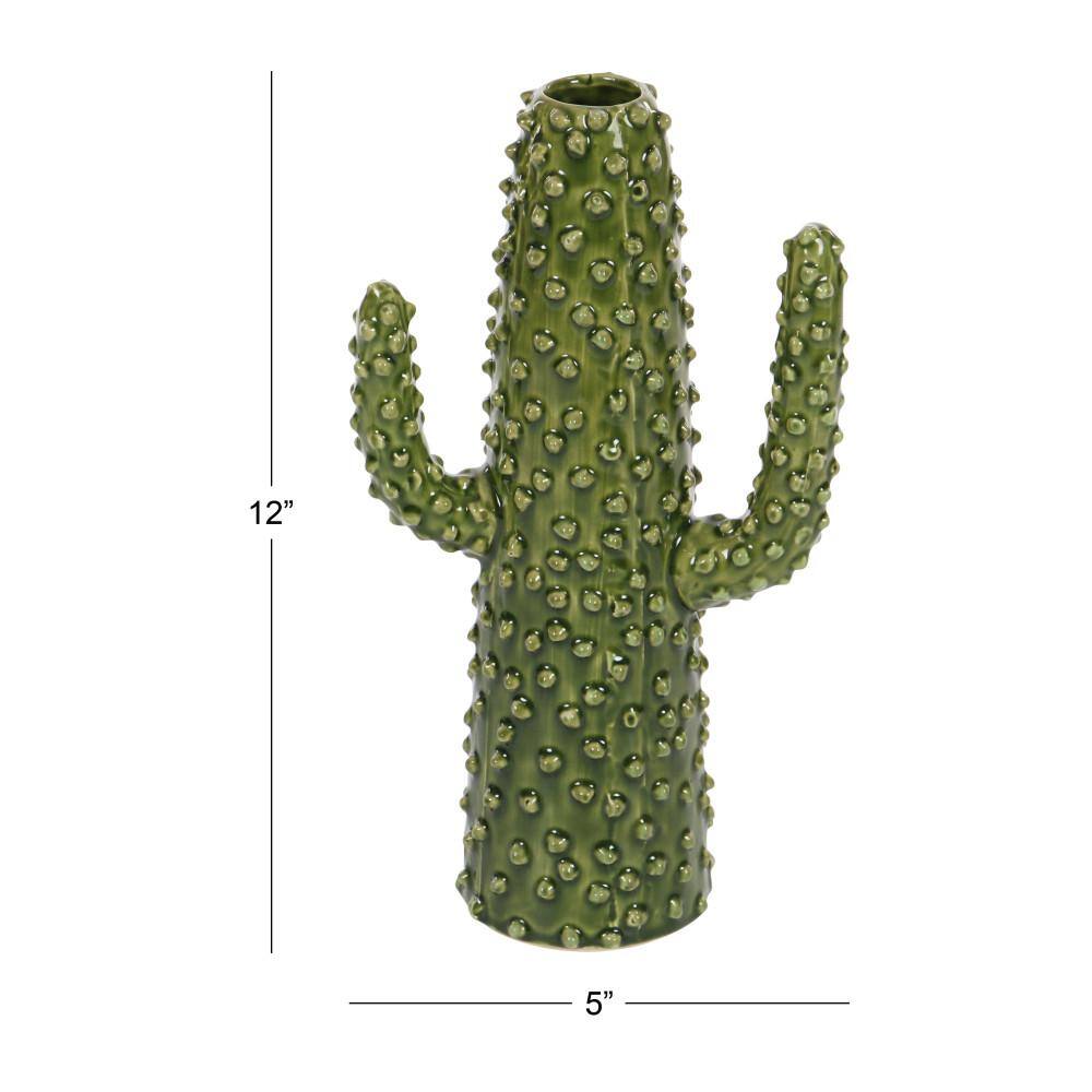 Green Ceramic Cactus Decorative Table Vase