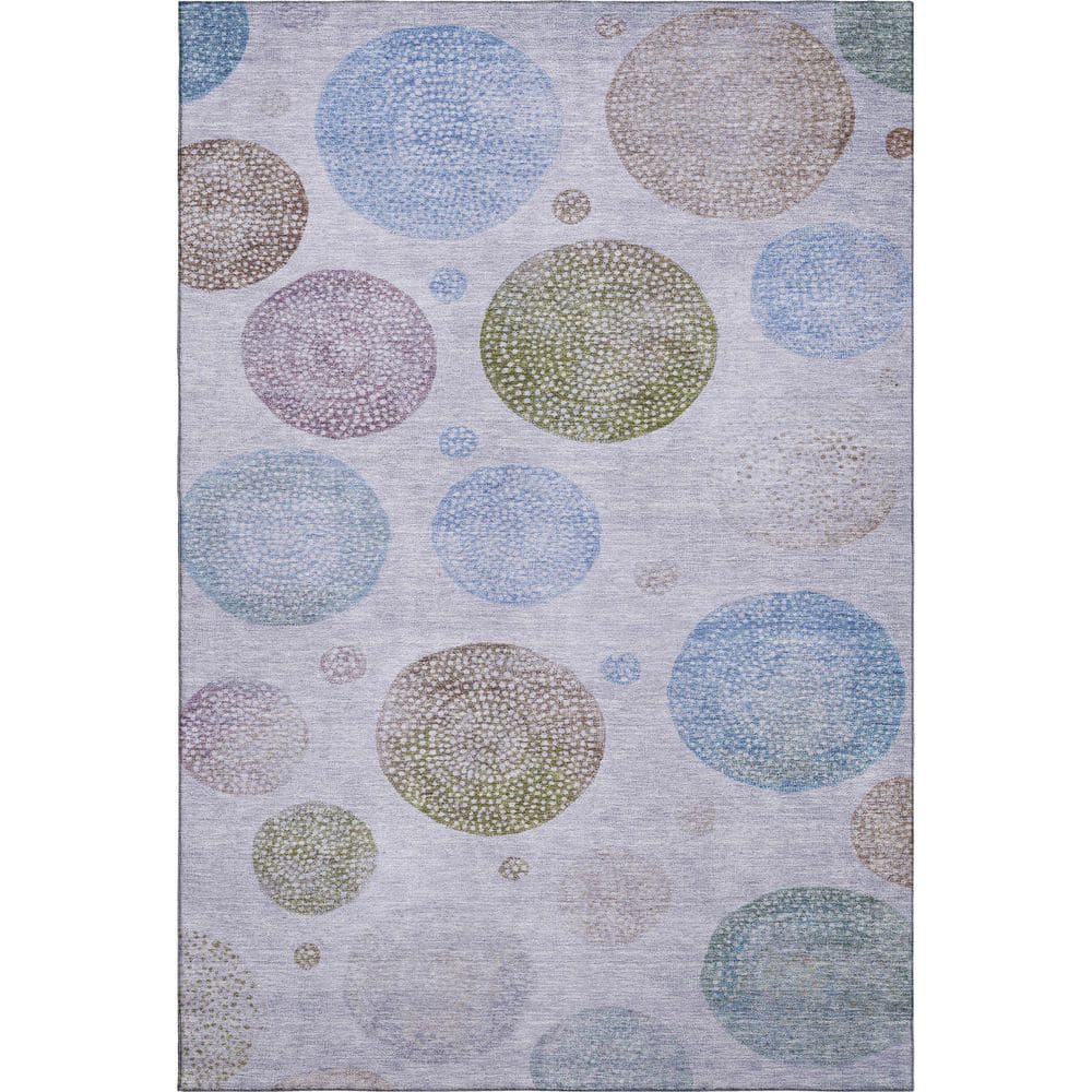 Mayfield Premium Machine Washable Abstract AMF1897 Lavender 3 ft. x 4 ft. Area Rug price history on PriceWatchPro